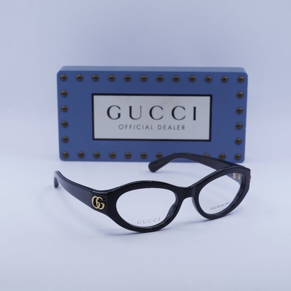 Gucci GG1405O 001 Cat Eye Eyeglasses 51mm - Black - Picture 1 of 11